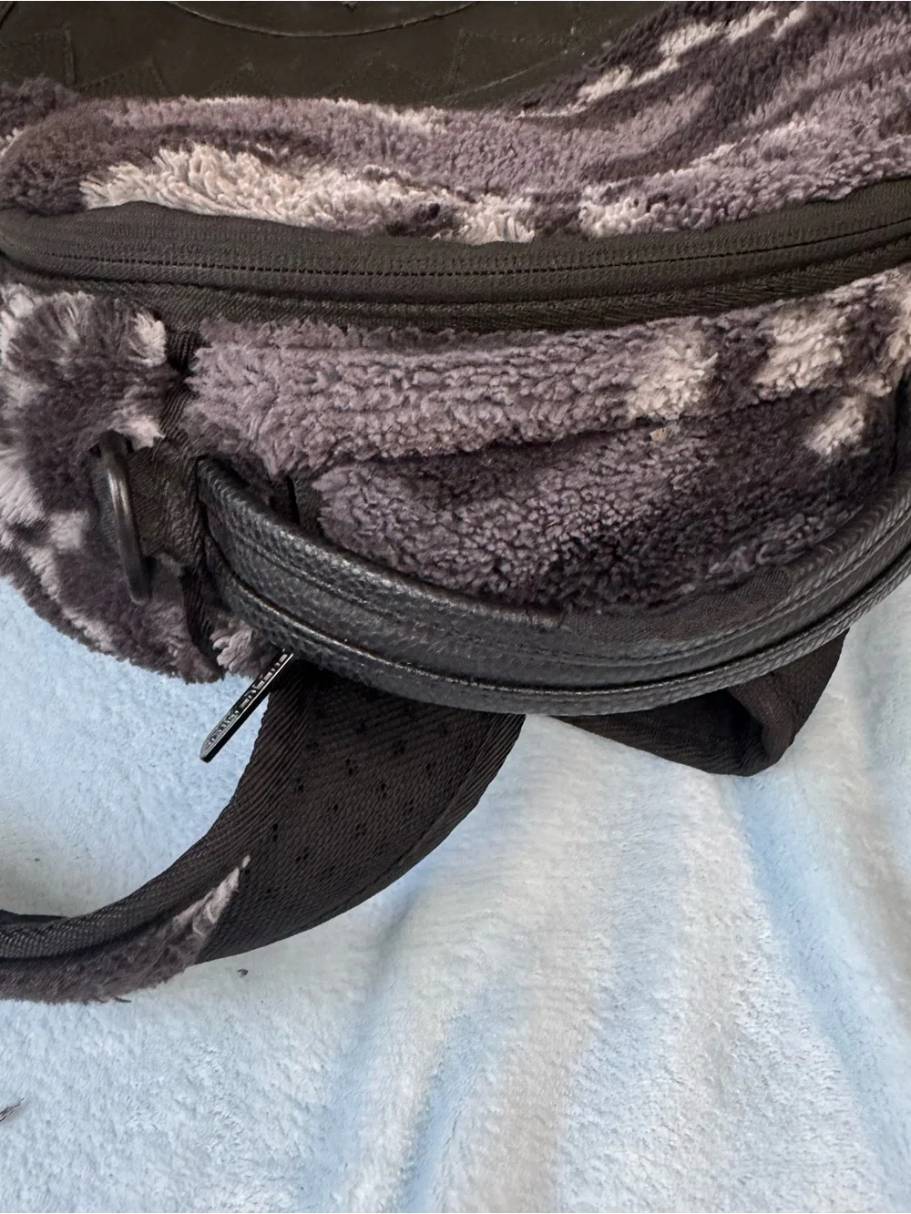 Sprayground Backpack Limited Edition Fur Sip Plush Aspen Black